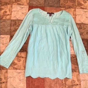 Gloria Vanderbilt, cotton, 3/4 sleeve dress blouse